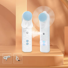 Lade das Bild in den Galerie-Viewer, Mini Handheld Fan With Spray Humidifier Rechargeable Battery Portable 2 Speed Pocket Fan And 10ml Sp
