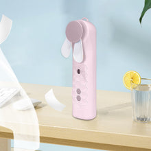 Lade das Bild in den Galerie-Viewer, Mini Handheld Fan With Spray Humidifier Rechargeable Battery Portable 2 Speed Pocket Fan And 10ml Sp

