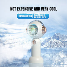 Load image into Gallery viewer, Mini Handheld Fan With Spray USB Rechargeable Portable Fans Camping Outdoor Turbine Desktop Small Ye
