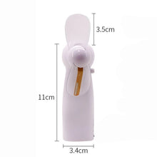 Lade das Bild in den Galerie-Viewer, Mini Night Light Handheld Fan Electric Fan  Portable Desktop Battery Mini Gift To Give Guests Led Ra
