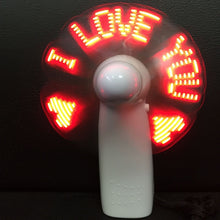 Lade das Bild in den Galerie-Viewer, Mini Night Light Handheld Fan Electric Fan  Portable Desktop Battery Mini Gift To Give Guests Led Ra
