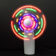Lade das Bild in den Galerie-Viewer, Mini Night Light Handheld Fan Electric Fan  Portable Desktop Battery Mini Gift To Give Guests Led Ra
