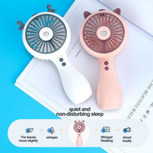 Load image into Gallery viewer, Mini Portable Fan 3 Speed 2 Humidifying Spray Mode Water Fan Summer USB Charging Air Condition Handh
