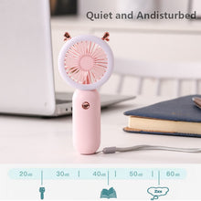 Load image into Gallery viewer, Mini Portable Fan USB Rechargeable Night Light Cooling Handheld Fan Three Speed Adjust ventilador
