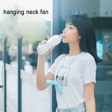 Load image into Gallery viewer, Mini Portable Hanging Neck Foldable Small Electric Fan Creative Handheld USB Rechargeable Handheld D
