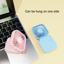 Load image into Gallery viewer, Mini Portable Hanging Neck Foldable Small Electric Fan Creative Handheld USB Rechargeable Handheld D
