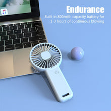 Lade das Bild in den Galerie-Viewer, Mini Portable USB Handheld Fan Electric Fans Rechargeable Silent Pocket Small Cooling Hand ventilado
