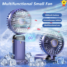 Load image into Gallery viewer, New Fan Portable Handheld Fold Office Desktop Multifunctional Folding Double Battery 3000mAh Electri
