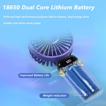 Load image into Gallery viewer, New Fan Portable Handheld Fold Office Desktop Multifunctional Folding Double Battery 3000mAh Electri
