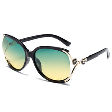 Load image into Gallery viewer, Sunglasses sun Shades Metal Hollow Embellished Small Diamond Women's Fashion Camellia Large Frame Polarized Discolored unisex
