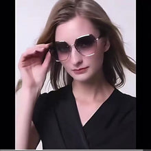 Load image into Gallery viewer, Sunglasses sun Shades Women's Large Frame Gradient Frameless Fashion Plain Big Face Look Trendy unisex

