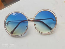 Load image into Gallery viewer, Sunglasses sun Shades Large Rim round Frame Women's Real Film Plain unisex
