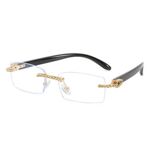 Load image into Gallery viewer, Sunglasses sun Shades Personalized Diamond Rimless Men's Trend Diamond Rimmed Square Small Frame unisex
