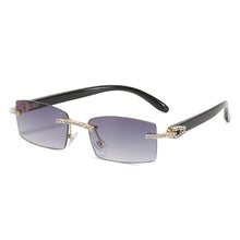 Load image into Gallery viewer, Sunglasses sun Shades Personalized Diamond Rimless Men's Trend Diamond Rimmed Square Small Frame unisex
