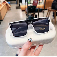 Load image into Gallery viewer, Sunglasses sun Shades Fashion to Make Big Face Thin Looked One Piece Large Rim unisex
