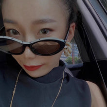 Load image into Gallery viewer, Sunglasses sun Shades Oval Cat Eye Letter Female UV Protection Proof unisex
