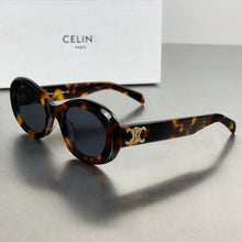 Load image into Gallery viewer, Sunglasses sun Shades Oval French Retro High Street White Cat Eye Women unisex
