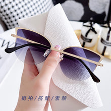 Load image into Gallery viewer, Sunglasses sun Shades Summer Fashion Metal Half Frame Butterfly Frame Personalized Street Trendy unisex
