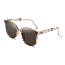 Load image into Gallery viewer, Sunglasses sun Shades Folding Female Dark Plum Purple Face Summer UV Protection unisex
