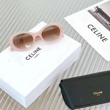 Lade das Bild in den Galerie-Viewer, Sunglasses sun Shades High Quality Celinn Selin Internet Celebrity Arc De Triomphe Golden Logo Oval Cl40194u in Stock unisex
