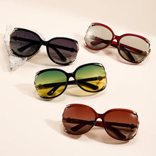 Load image into Gallery viewer, Sunglasses sun Shades Metal Hollow Embellished Small Diamond Women's Fashion Camellia Large Frame Polarized Discolored unisex
