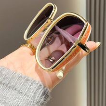 Load image into Gallery viewer, Sunglasses sun Shades Polarized Women's Large Frame Metal UV Protection Korean Style unisex
