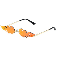 Lade das Bild in den Galerie-Viewer, Sunglasses sun Shades Flame Personality Fashion Trend Metal Rimless Party unisex
