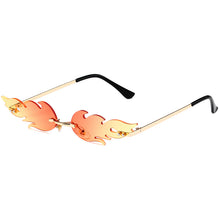 Lade das Bild in den Galerie-Viewer, Sunglasses sun Shades Flame Personality Fashion Trend Metal Rimless Party unisex
