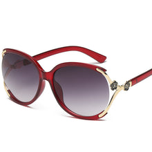 Load image into Gallery viewer, Sunglasses sun Shades Metal Hollow Embellished Small Diamond Women's Fashion Camellia Large Frame Polarized Discolored unisex
