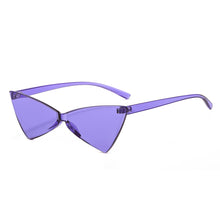 Load image into Gallery viewer, Sunglasses sun Shades Triangle Cat Eye One Bow Shaped Candy Color Ball Retro Women's unisex
