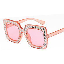 Lade das Bild in den Galerie-Viewer, Sunglasses sun Shades Fashion Imitation Diamond Big Square Rim Catwalk Fashion Foreign Trade unisex
