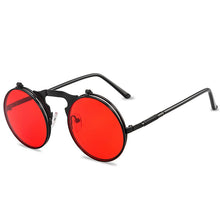 Load image into Gallery viewer, Sunglasses sun Shades Retro Metal Steampunk Flip Personality round Double Layer Lens unisex
