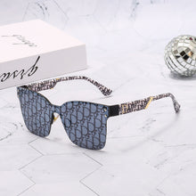 Lade das Bild in den Galerie-Viewer, Sunglasses sun Shades Large Frame Slim Look Letter Printing Women's All Match Metal Gradient unisex
