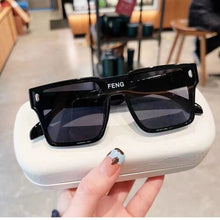 Load image into Gallery viewer, Sunglasses sun Shades Fashion to Make Big Face Thin Looked One Piece Large Rim unisex
