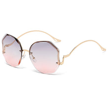 Load image into Gallery viewer, Sunglasses sun Shades Women's Fashionable Cut Transparent Gradient Tea Pink Frameless unisex
