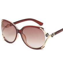 Load image into Gallery viewer, Sunglasses sun Shades Metal Hollow Embellished Small Diamond Women's Fashion Camellia Large Frame Polarized Discolored unisex
