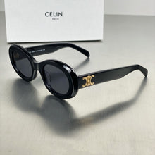 Load image into Gallery viewer, Sunglasses sun Shades Oval French Retro High Street White Cat Eye Women unisex
