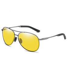 Lade das Bild in den Galerie-Viewer, Sunglasses sun Shades Day Night Vision Dual Use Polarized Men's Polarized Color Changing Aviator Driver unisex

