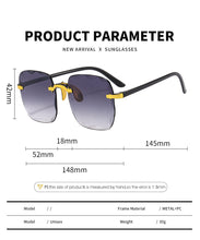 Lade das Bild in den Galerie-Viewer, Sunglasses sun Shades Frameless Trimming Trendy Women's Fashionable UV Protection unisex
