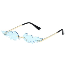 Lade das Bild in den Galerie-Viewer, Sunglasses sun Shades Flame Personality Fashion Trend Metal Rimless Party unisex
