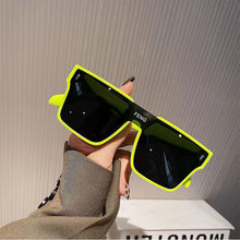 Load image into Gallery viewer, Sunglasses sun Shades Large Frame One Piece Mirror for Couples Personalized Hip Hop Street UV Protection unisex
