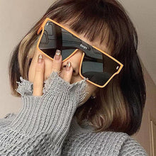 Load image into Gallery viewer, Sunglasses sun Shades Large Frame One Piece Mirror for Couples Personalized Hip Hop Street UV Protection unisex
