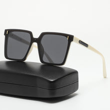 Lade das Bild in den Galerie-Viewer, Sunglasses sun Shades Beige Chic Nail Square Fashionable Women's UV Protection Vintage unisex
