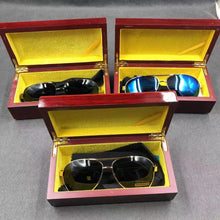 Load image into Gallery viewer, Sunglasses sun Shades Red Wood Box Polarized Men Women Aviator unisex
