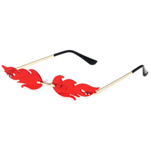 Lade das Bild in den Galerie-Viewer, Sunglasses sun Shades Flame Personality Fashion Trend Metal Rimless Party unisex
