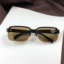 Load image into Gallery viewer, Sunglasses sun Shades Half Frame Perforated Men's Square Crystal Glass Crystal shade unisex
