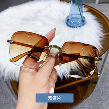 Lade das Bild in den Galerie-Viewer, Sunglasses sun Shades Frameless Trimming Trendy Women's Fashionable UV Protection unisex
