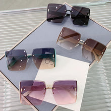 Load image into Gallery viewer, Sunglasses sun Shades Fashion Frameless Trimming Large Square Frame UV Protection unisex
