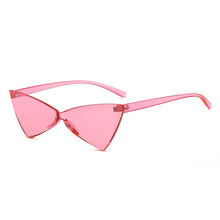Load image into Gallery viewer, Sunglasses sun Shades Triangle Cat Eye One Bow Shaped Candy Color Ball Retro Women's unisex
