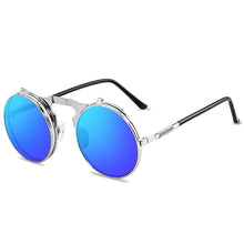 Load image into Gallery viewer, Sunglasses sun Shades Retro Metal Steampunk Flip Personality round Double Layer Lens unisex

